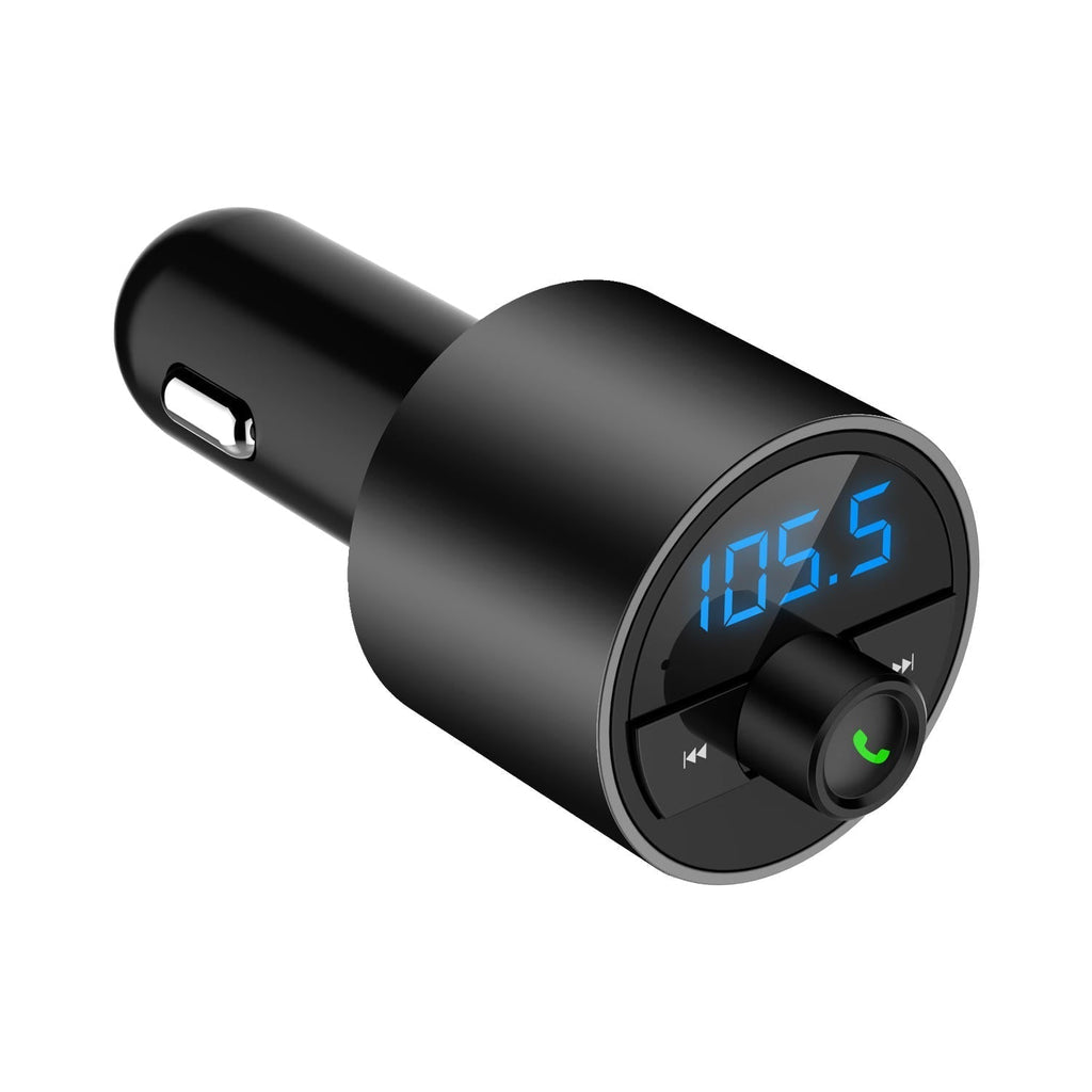 Mini LED Display Dual USB Bluetooth Hands-free Smart Quick Wireless 3.6A Car Charger with Microphone