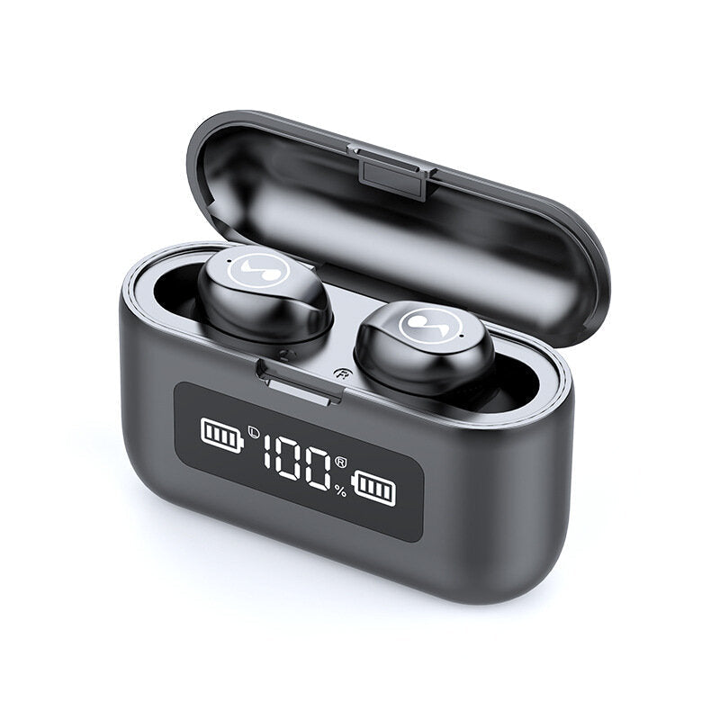 Stereo Hi-Fi TWS Earbuds Bluetooth 5.0 Smart Touch Digital Display Binaural Call Earphone Music Headphones with Charging Box