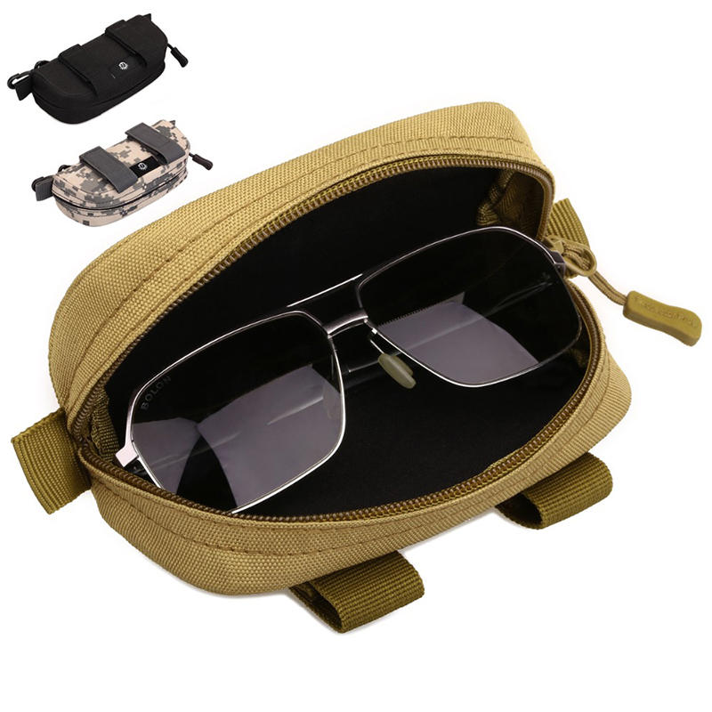 Military Camouflage Glasses Tactical Bag Mini Storage Pouch Nylon Hip Bum Waist Belt Pack