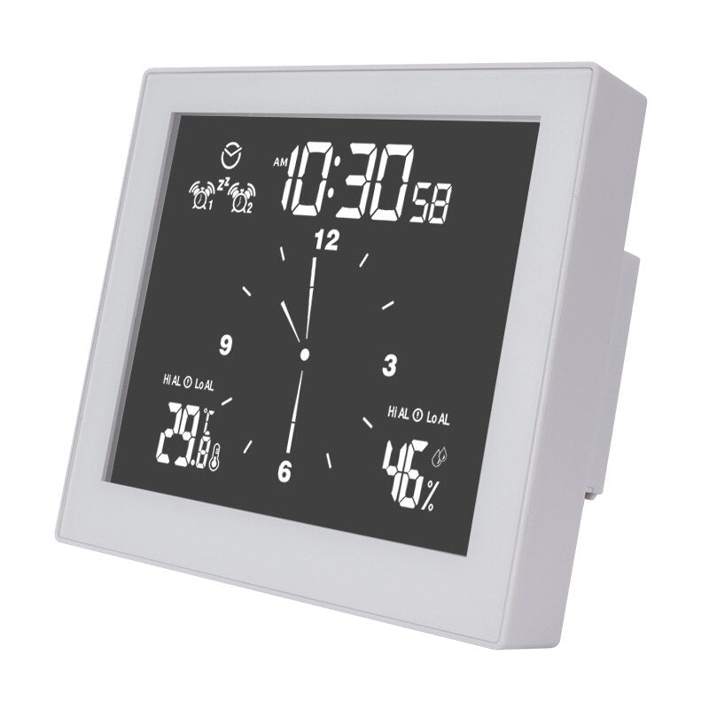 Multifunctional Bathroom Temperature and Humidity Alarm Clock LCD Screen Waterproof Home Desktop Creative Timer