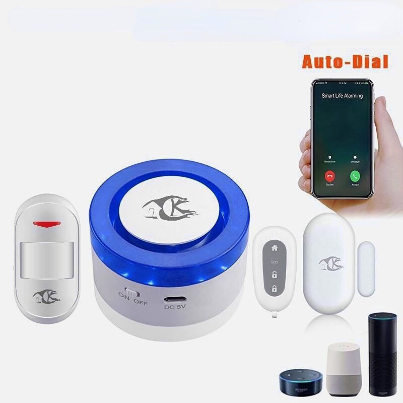 WiFi Sound and Light Alarm Tuya Smart Life APP Control Light Sound Siren For Alarm System Work with Amazon Alexa Google Home IFTTT