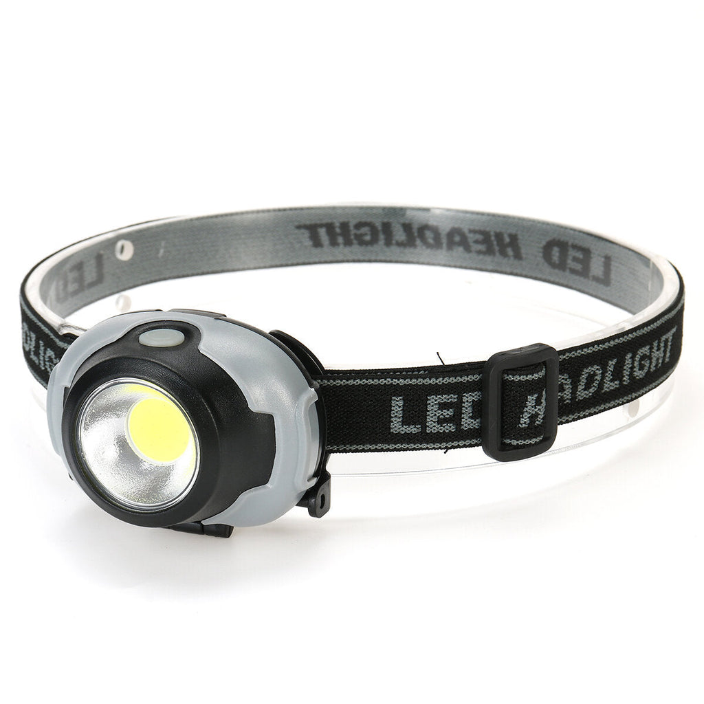 COB+LED Headlight Flashlight 3 Modes 100m Distance EDC Torch Work Lamp Running Cycling Hunting