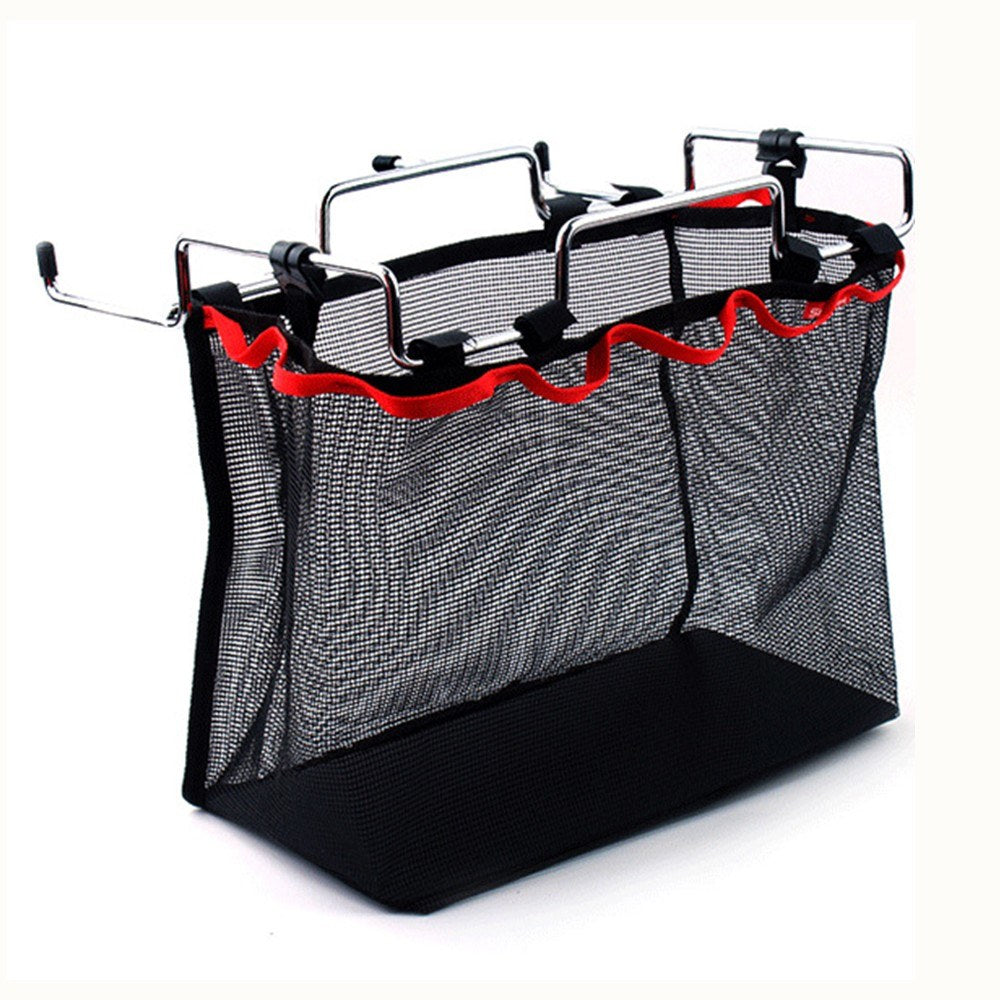 Outdoor Camping Wire Rack Portable Mesh Bag Picnic Table Barbecue Kit Kitchen Net Folding Hanging