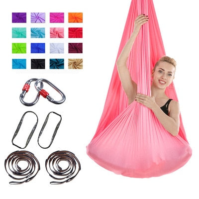 Aerial Yoga Hammock Premium Silk Swing Antigravity Belts