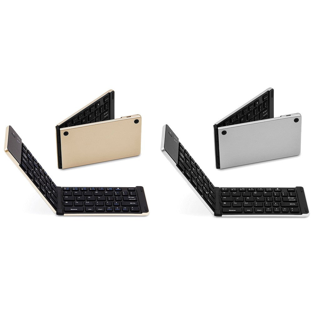 Wireless BT Keyboard Foldable Portable Ultra Slim