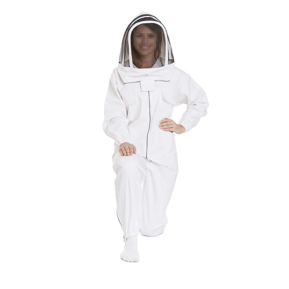 Bee Suit for Women and Men Full Body Keeper Outfit Beekeeping Clothing Protective with Veil Hat XXXL