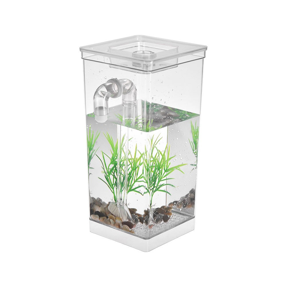 Self Cleaning Small Desk Fish Tank Bowl for Office Home Creative Gifts for Children