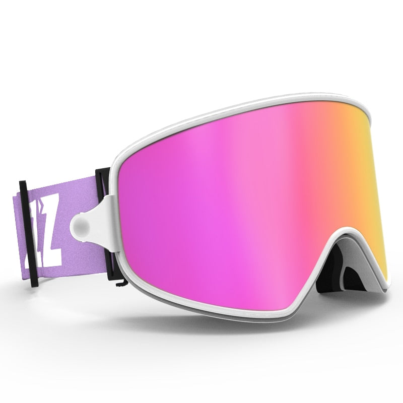 Ski 2in1 with Magnetic Lens for Night Anti-Fog UV400 Snowboard Men Women Glasses