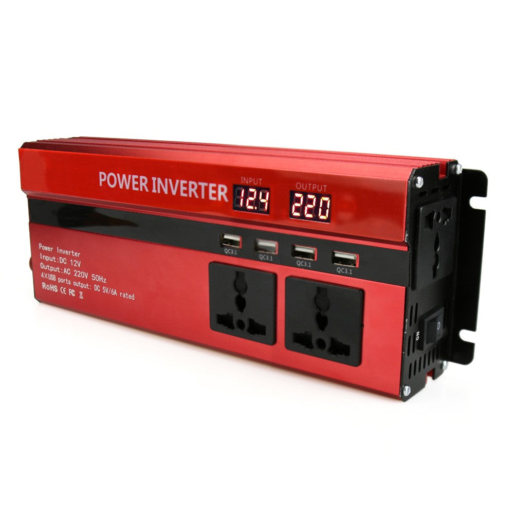 Car Converter DC 12V Inverter with Digital LCD Display