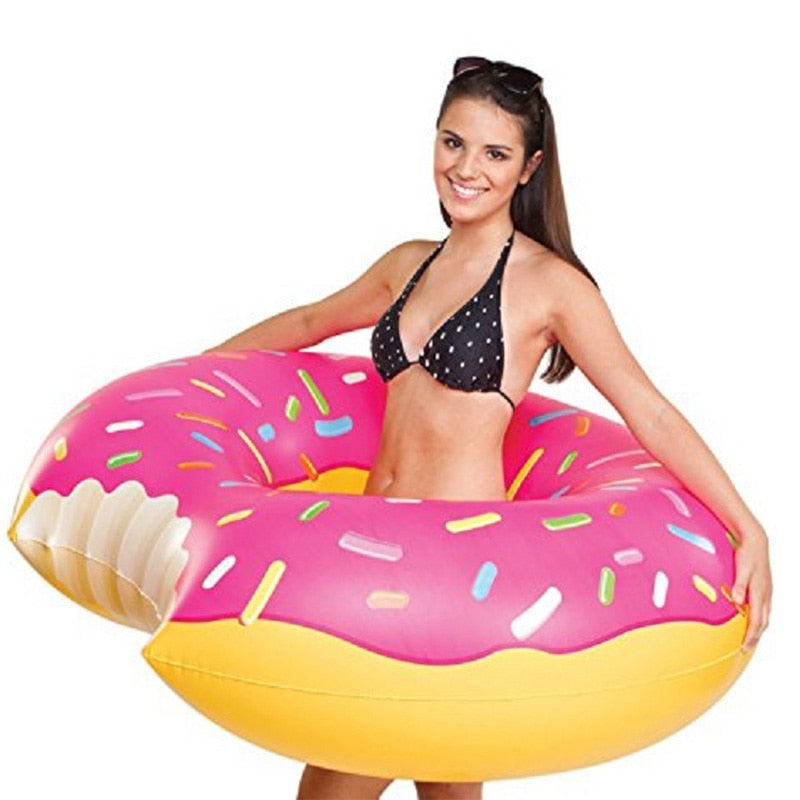 Inflatable Swimming Ring Donut Pool Float for Adult Kid Mattress Rubber Toys Water Seat Rings