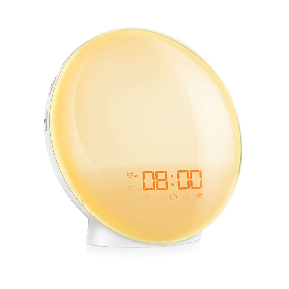 Intelligent SmartAPP Voice Control Wifi Alarm Clock Adjustable Digital Snooze Colorful Lamp Night Light