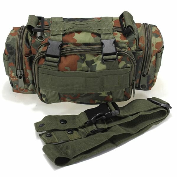 Outdoor Sports Camouflage Backpack Rucksack Camping Hiking Waist Bag Pack