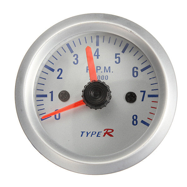 2 inch 52mm Blue LED Tacho 12V Tachometer Pointer Gauge Meter