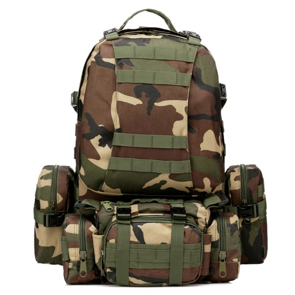 50L 600D Military Nylon Outdoor Sports Rucksack Backpack Camping Hiking Camouflage Shoulder Bag Pack