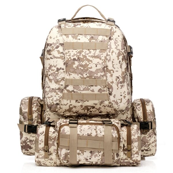 50L 600D Military Nylon Outdoor Sports Rucksack Backpack Camping Hiking Camouflage Shoulder Bag Pack