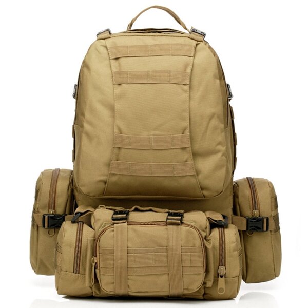 50L 600D Military Nylon Outdoor Sports Rucksack Backpack Camping Hiking Camouflage Shoulder Bag Pack