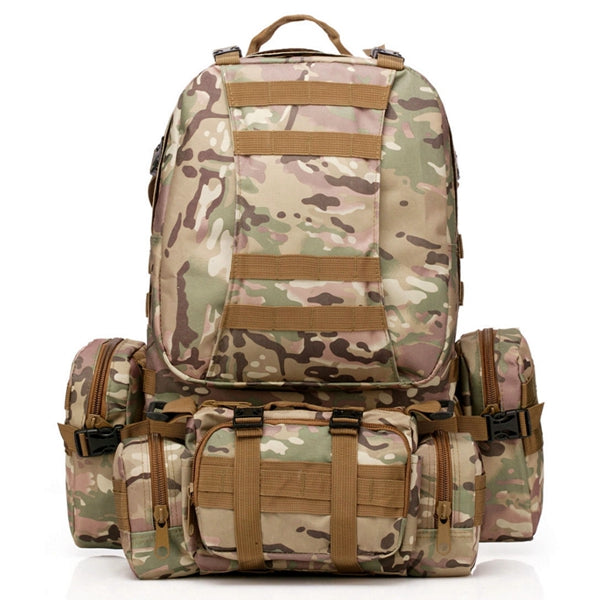 50L 600D Military Nylon Outdoor Sports Rucksack Backpack Camping Hiking Camouflage Shoulder Bag Pack