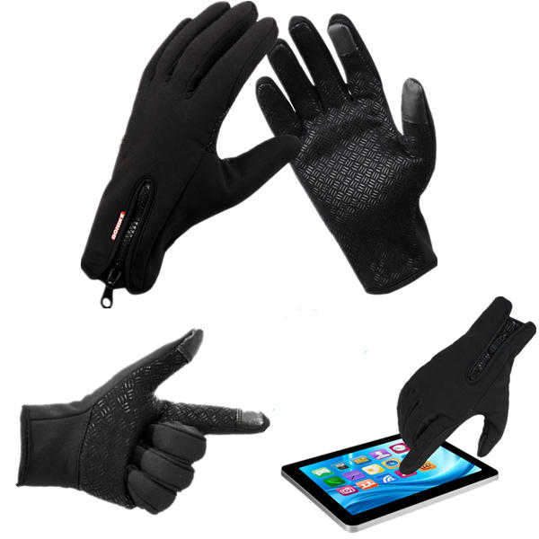 Winter Sports Bike Skiing Touch Screen Windproof Fleece Gloves