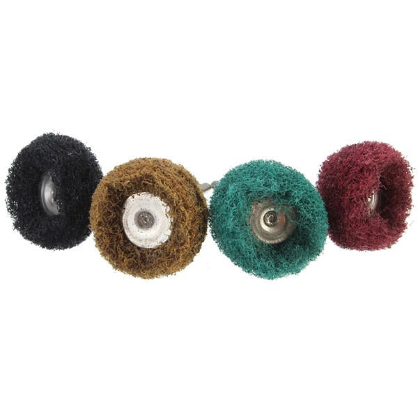 Polishers Buffers Abrasive 3mm Shank Scouring Pad Grinding Head Fits For Dremel