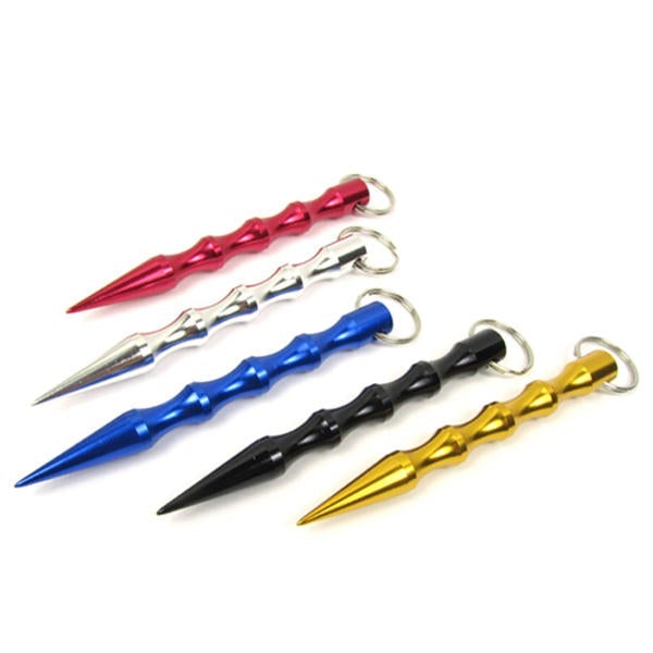 Pointed Kuboton Rod Keychain Key Ring EDC Outdoor Self Defend Tool