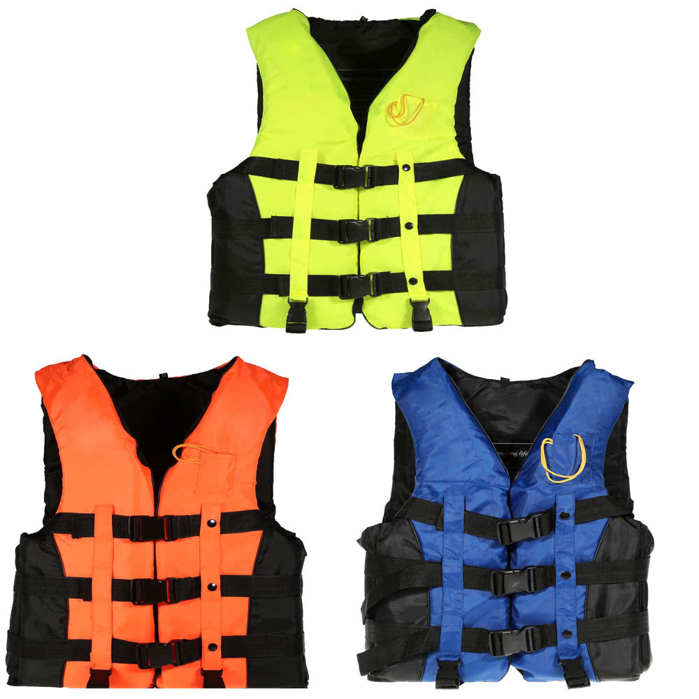 Adult Swimming Boating Drifting Safety Life Jacket Vest with Whistle L-2XL