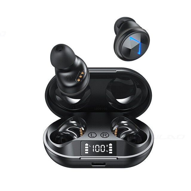 TWS C6 Bluetooth 5.0 Earphone Wireless Stereo Sports Headphone LED Display Waterproof Earbuds with Dual Mic