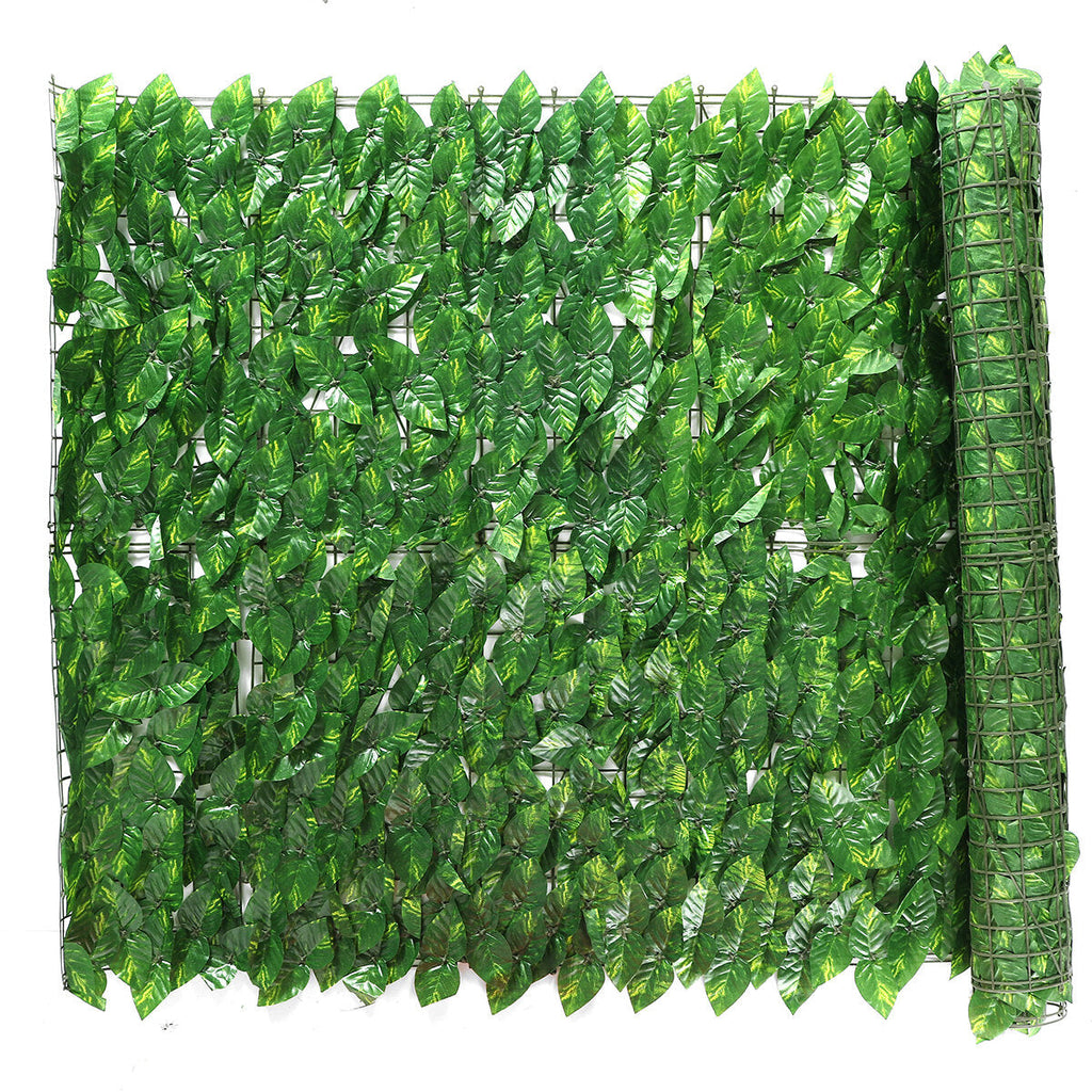 3x1M Outdoor Artificial Faux Ivy Leaf Privacy Fence Screen Decor Panels Hedge Garden Wall Cover