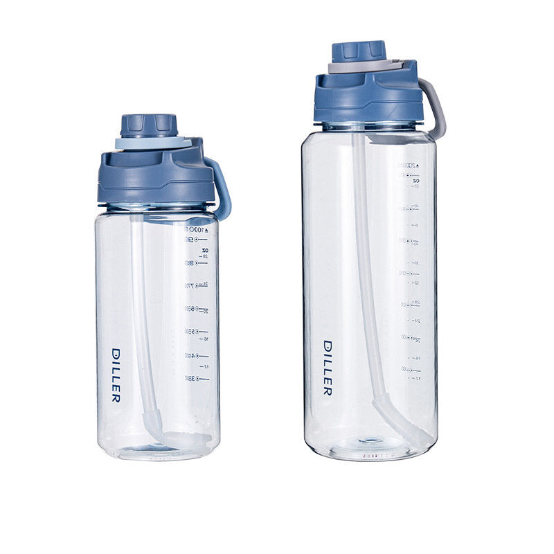 2000ml Large Capacity Water Bottles With Detachable Straw Portable Outdoor Sport Cycling Travel Drink Kettle