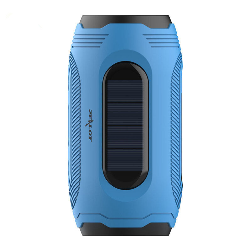 Wireless Bluetooth Speaker Solar Charging Flashlight Outdoor IPX5 Waterproof Stereo Sound Rechargeable Battery With Microphone