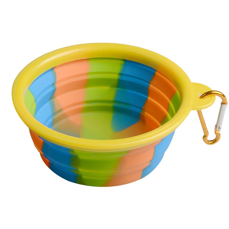 Folding Silicone Pet Bowl Portable Dog Food Drinking Water Feeding Supplies Outdoor Bowl