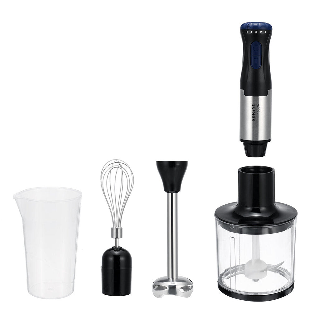 Four in One Hand Blender 220V 1000W Food Processor Grinder Egg Whisk Beaker Chopper