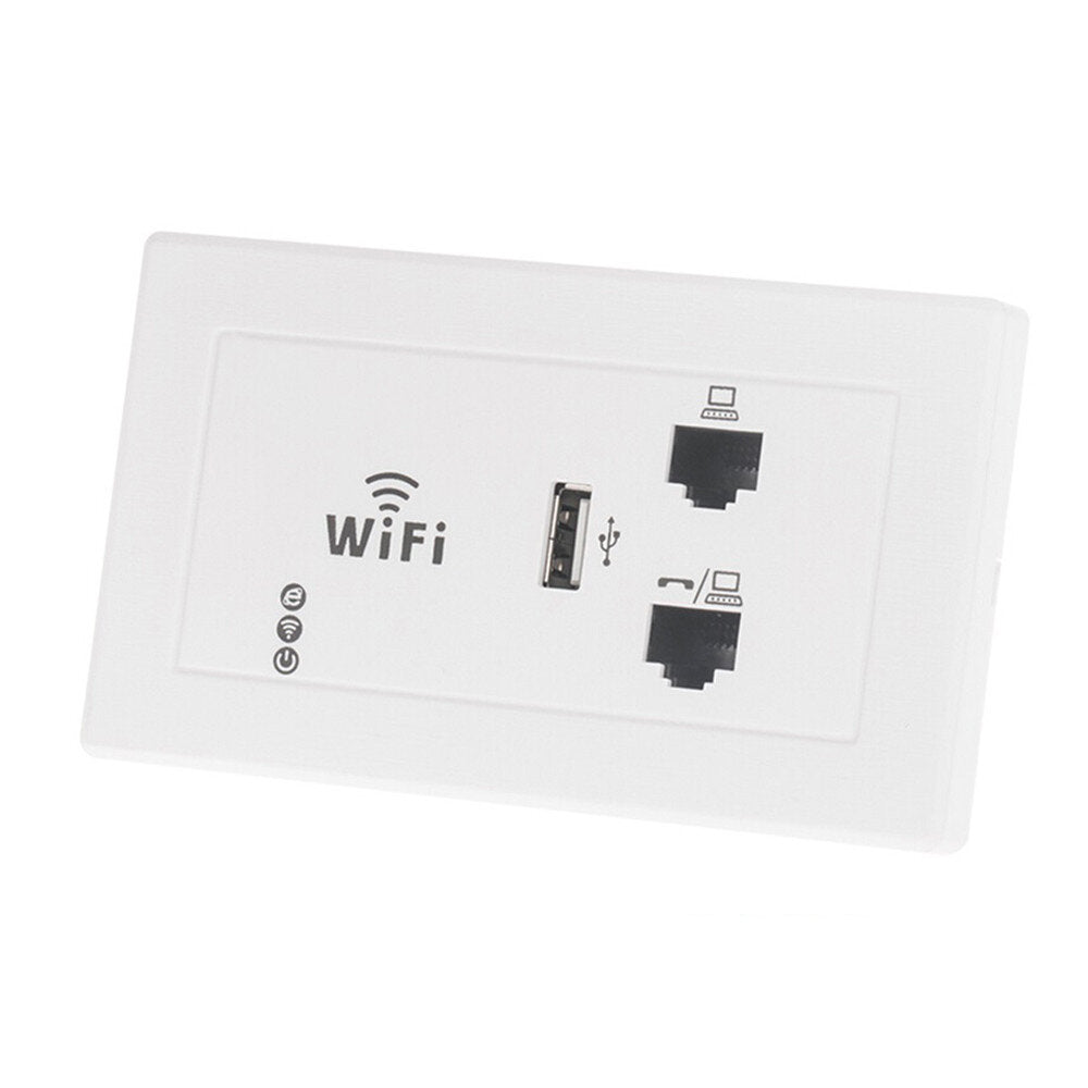 300Mbps 118 US Standard In Wall Wireless AP USB Charge Socket WiFi Router Access Point