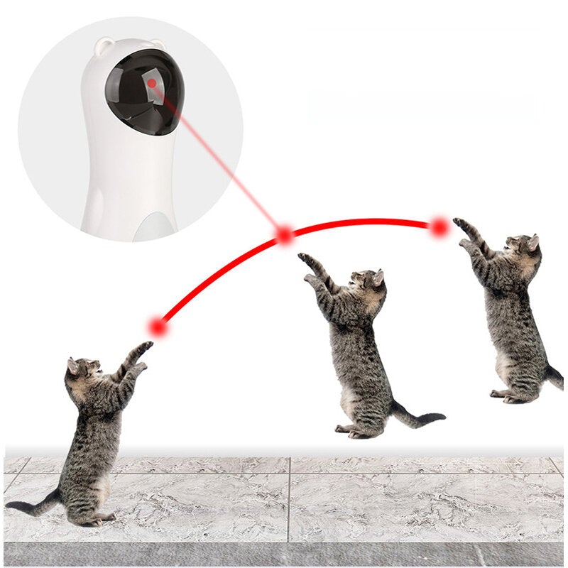 Automatic Multi-angle Adjustable Cat Interactive LED Laser Toy USB Charge With Mute Motor Funny Toy Cat Sports Training Entertainment Toy