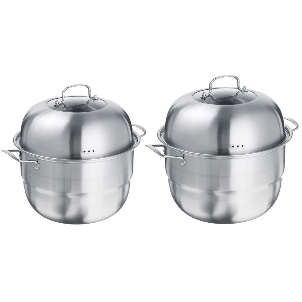 Three-tier Steamer Stainless Steel with Steamed Grid Thickening Deep Soup Pot Large Capacity