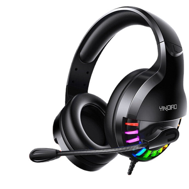 USB 3.5mm AUX Wired Gaming Headset Over-Ear Surround Bass HD Voice Low Loss RGB Light Headphone With Mic