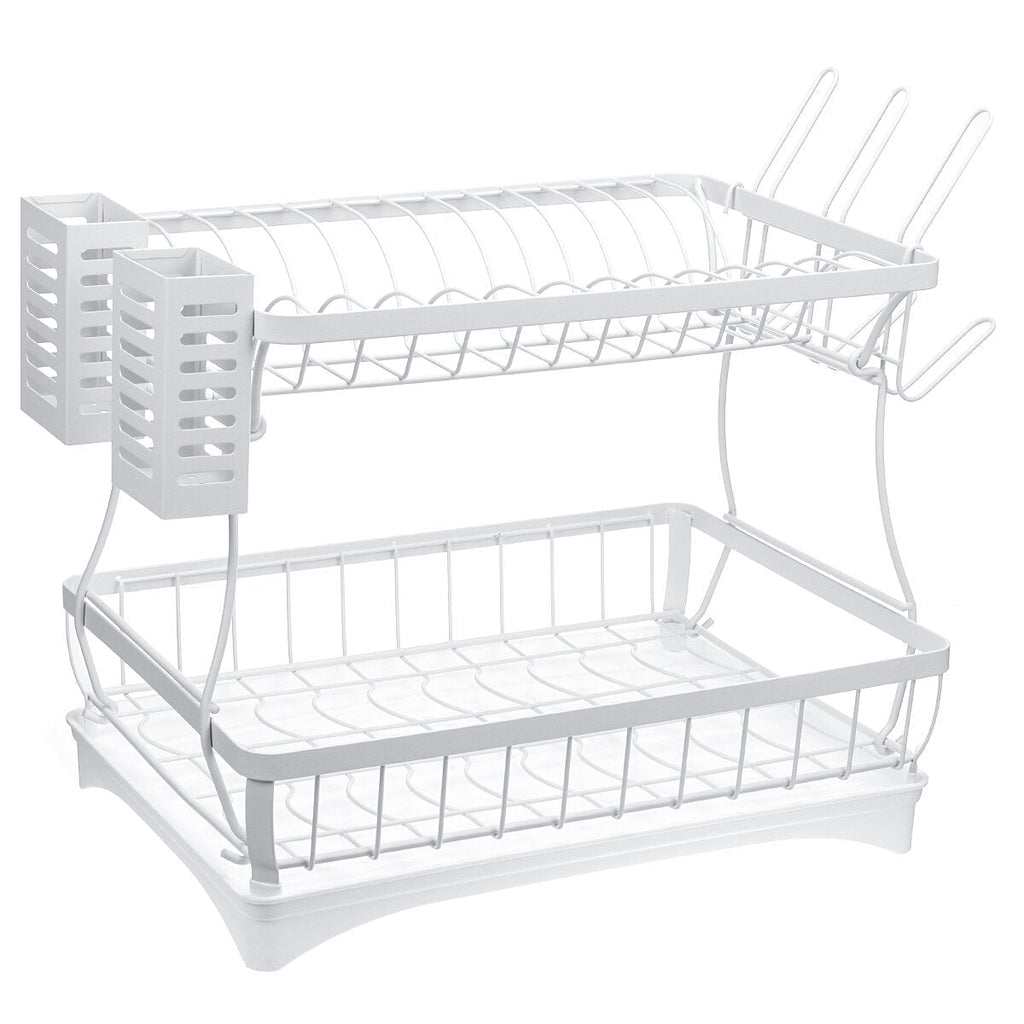 Kitchen Storage Dish Rack Stainless Steel Shelf Integrated Two-tier Countertop Kitchen Dish Rack