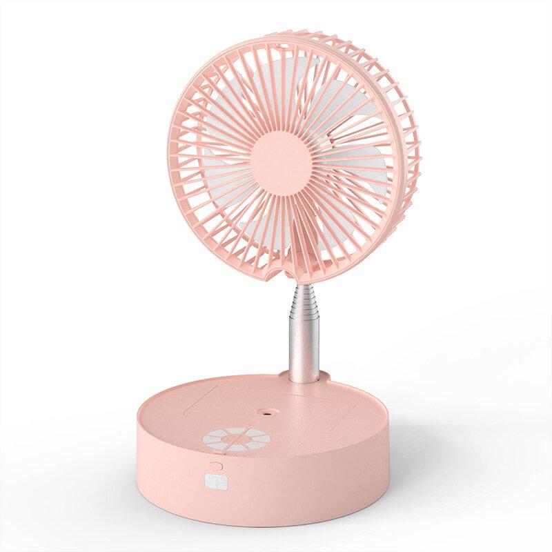 Portable Mini Mute Desktop Fan Wireless Telescopic Floor Spray Humidification with Night Light for Home Office