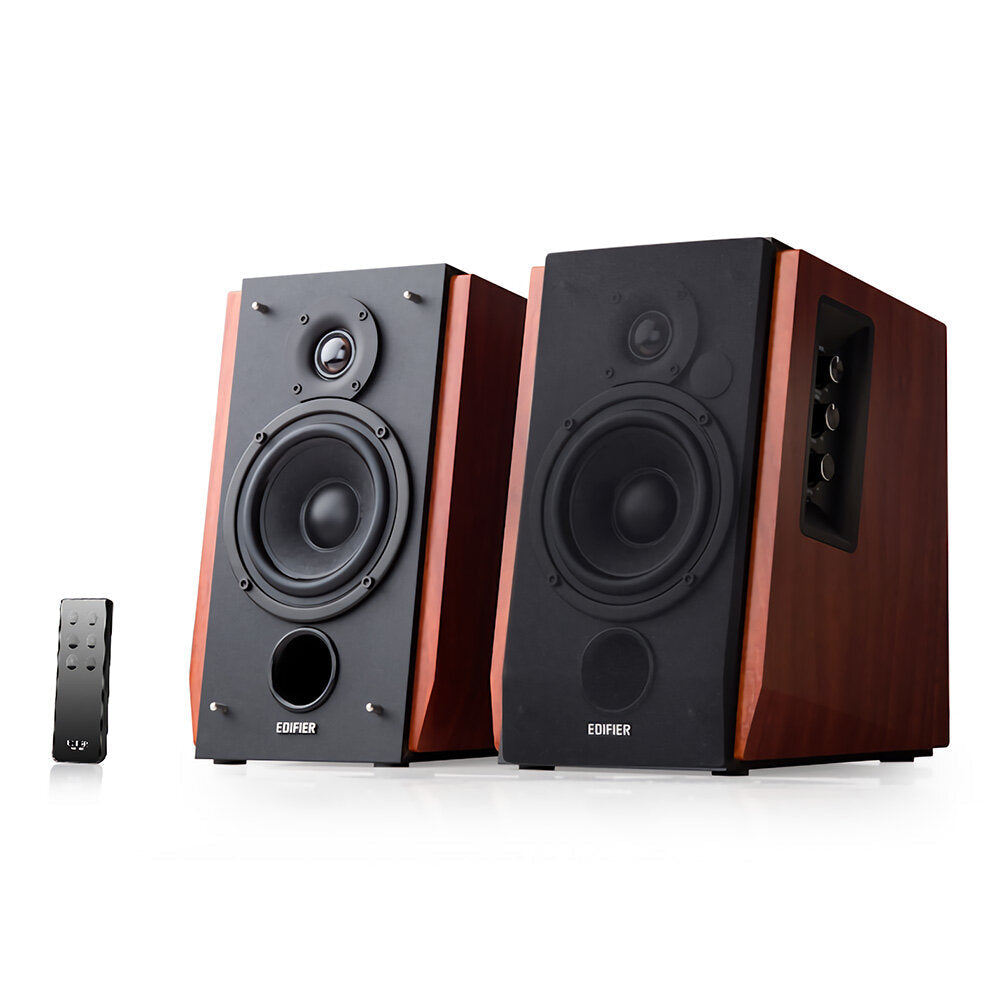 Bluetooth Bookshelf Speakers 66W AUX Input Class D Amplifier Universal 100V-240V Fitment Surround Stereo Sound