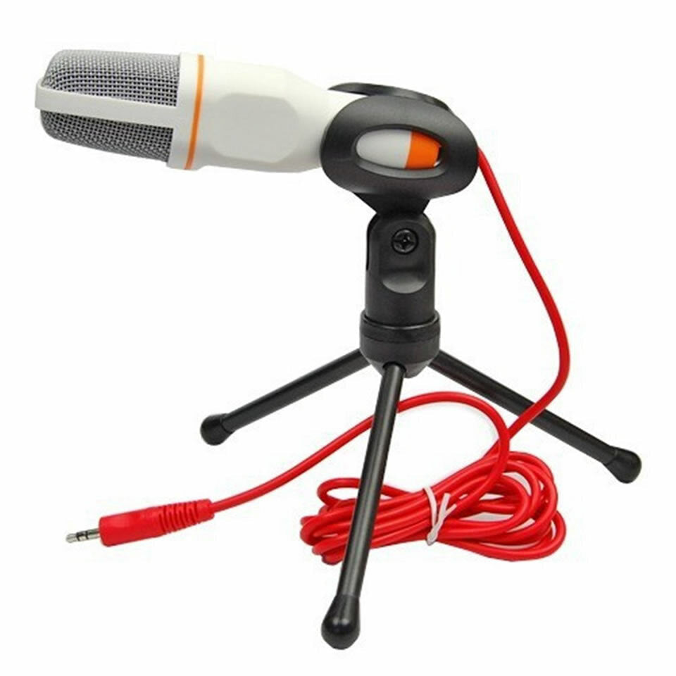 Capacitor Condenser Microphone 48V Phantom Power USB Sound Card for PC Recording Live Broadcast Studio KTV Karaoke Singing