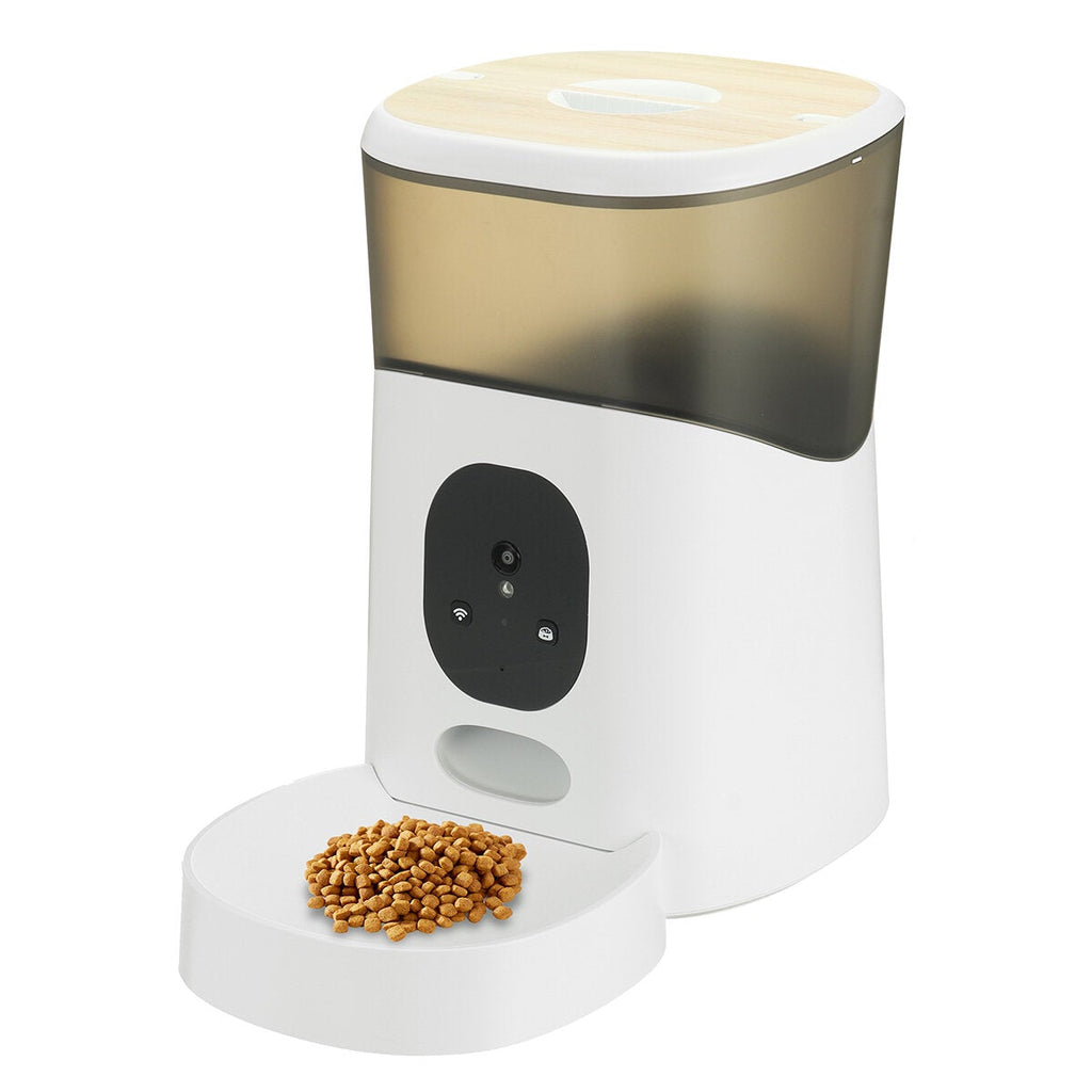 5L Pet Feeder Wi-Fi Remote Control Voice Control Cat Dog Feeder with Dual Power Design