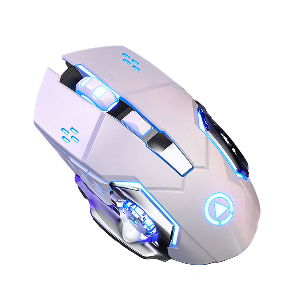 Gaming Mouse 6 Buttons Adjustable 1200-3600DPI Colorful Breathing Light Sound/Silent USB Wired Mouse