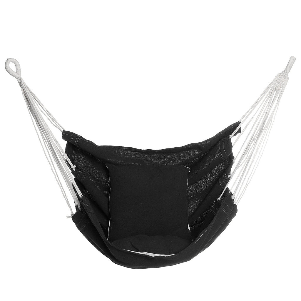 Camping Hammock Chair Swing Seat Indoor Outdoor Folding Hanging Chair with Ropes Pillow