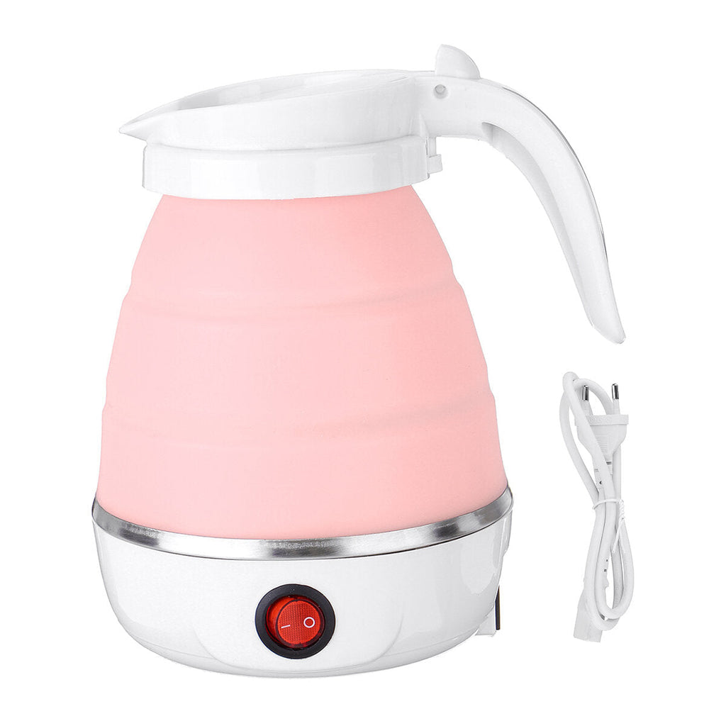 Portable Foldable Electric Silicone Water Kettle Travel Water Pot 600ml