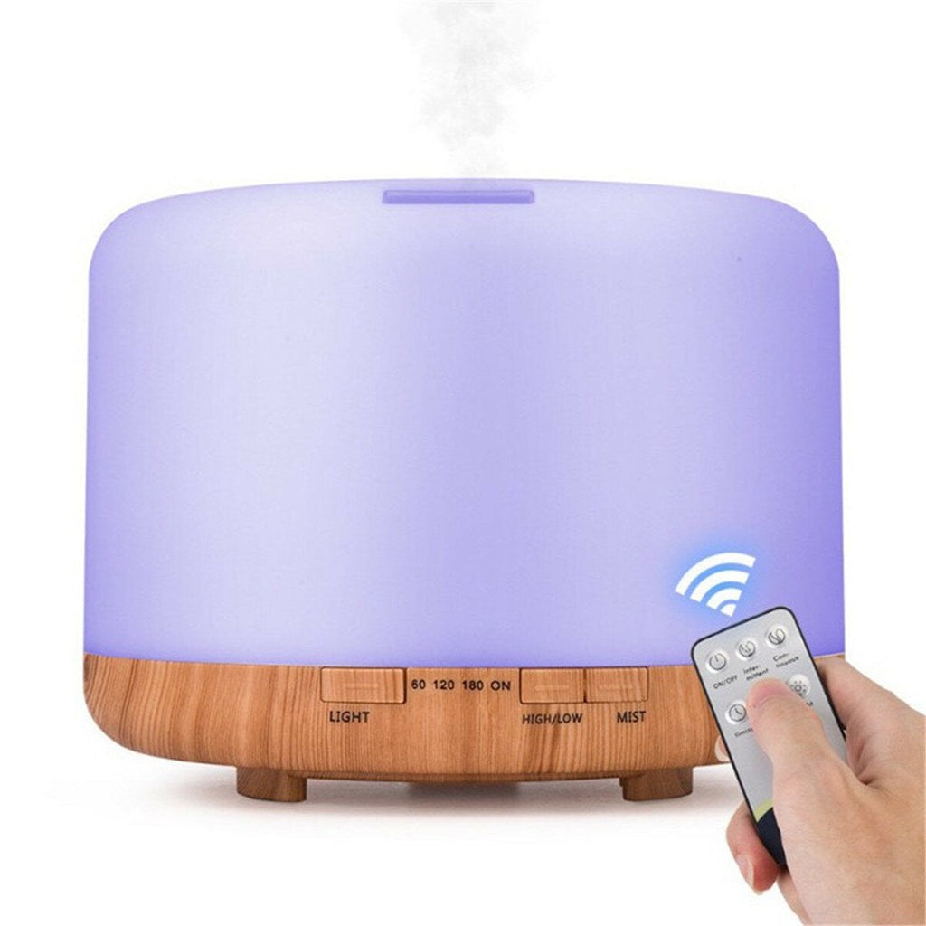 Large Mist Spray 500ML Ultrasonic Aroma Diffuser Household Humidifier Colorful Night Light Household Air Purifying Humidifier