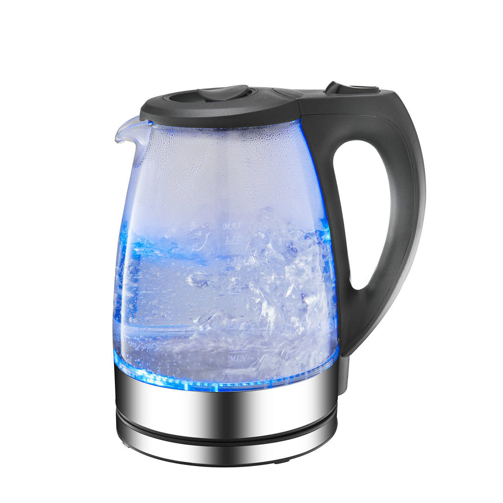 1.7L Glass Electric Kettle AU Plug 1500W Anti-drying Automatic Shutdown Boiling with Blue LED Lighting for Household