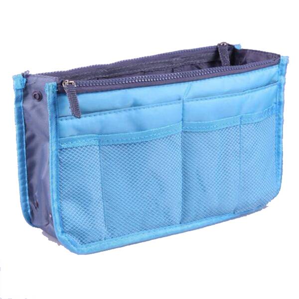 Nylon Cosmetic Bags For Women Tote Insert Double Zipper Makeup Bag Toiletries Storage Bag Girl Outdoors Travel Make Up Organizer