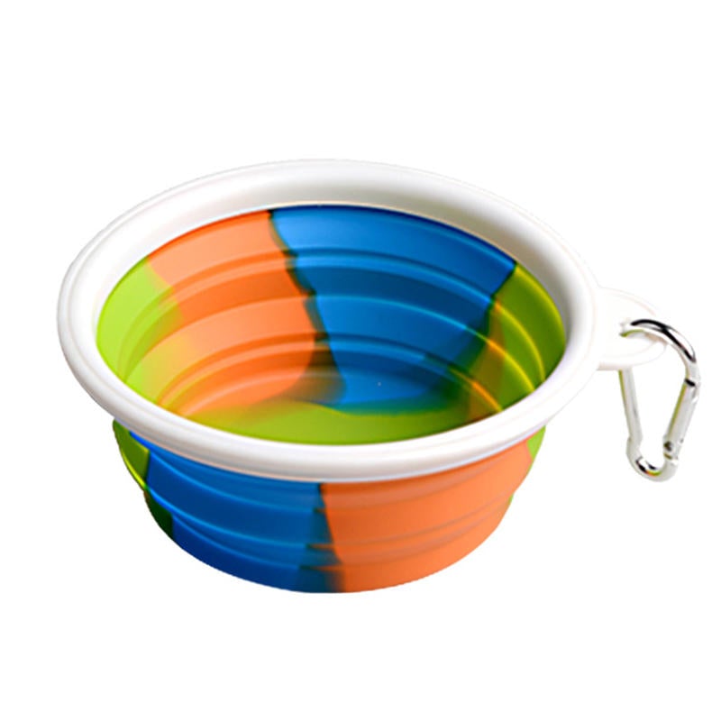 Folding Silicone Pet Bowl Portable Dog Food Drinking Water Feeding Supplies Outdoor Bowl