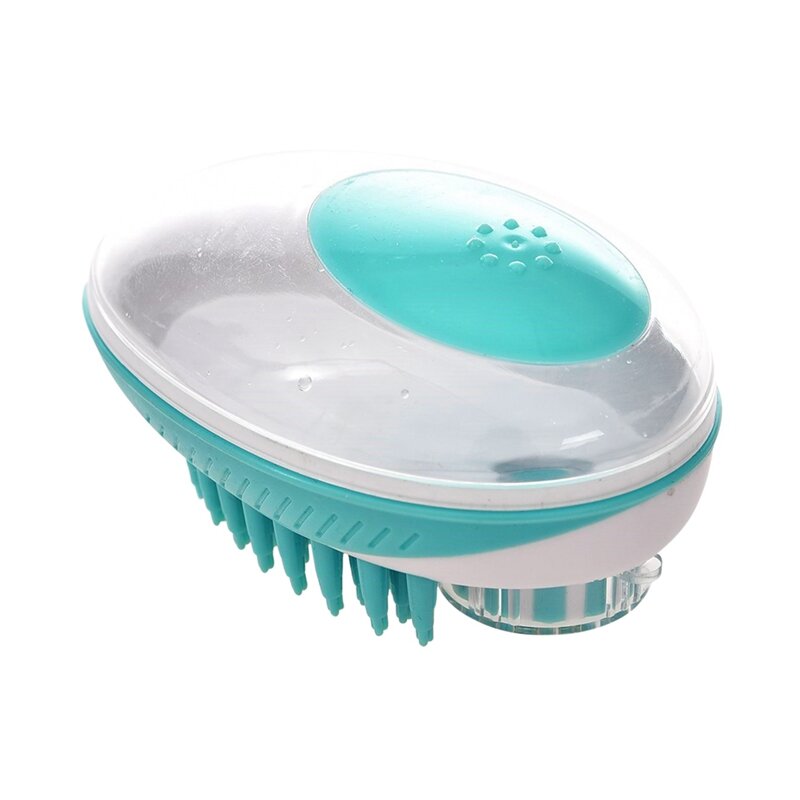 Pet Bath Brush Dogs Cleaning Soap Rubber Grooming Tools Shampoo Dispenser