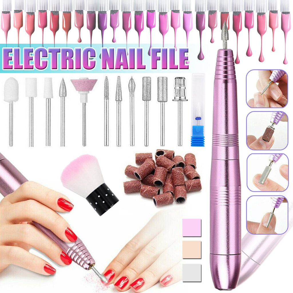 Pink / Gold / Silver Electric Mini Polishing Pen With Ceramic Head Pen-type Peeling And Removing Nail Polishing Machine