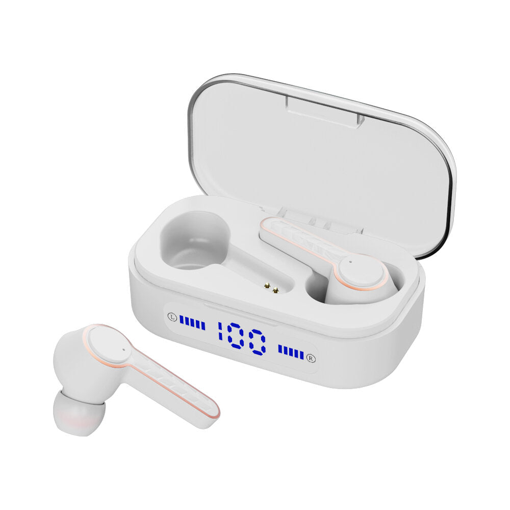 TWS Bluetooth 5.0 Earphone True Wireless LED Digital Display Stereo Sports Noise Cancel Waterproof Stable Transmission Headset